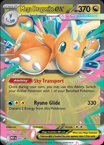 Pokemon PTCG Mega Forces Tin Mega Dragonite ex Mega Darkrai ex Mega Zeraora ex Set