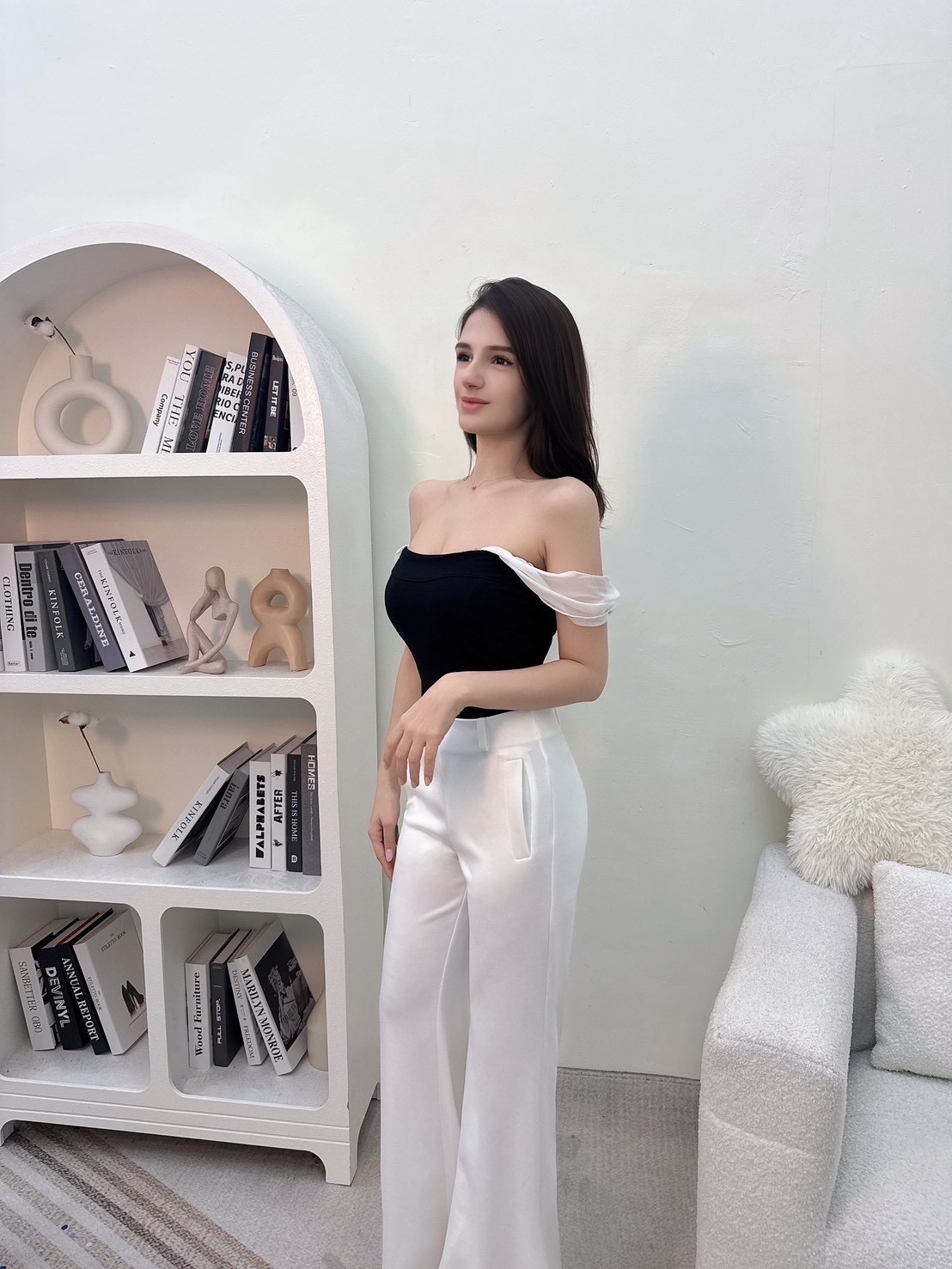 [新品九折優惠] 🇹🇼溫柔知性・網紗肩帶Bra top