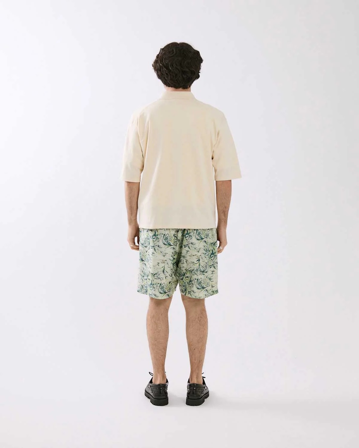 AURALEE PRINTED AIRY SHORTS (SILK) - PALE GREEN PRE ORDER ITEM (預訂中)