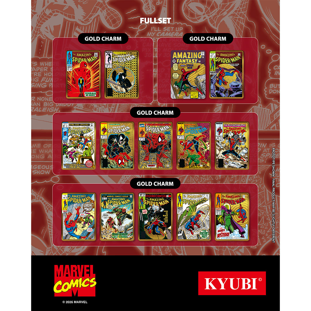 KYUBI金屬收藏掛飾盲盒第13彈- 蜘蛛俠漫畫
