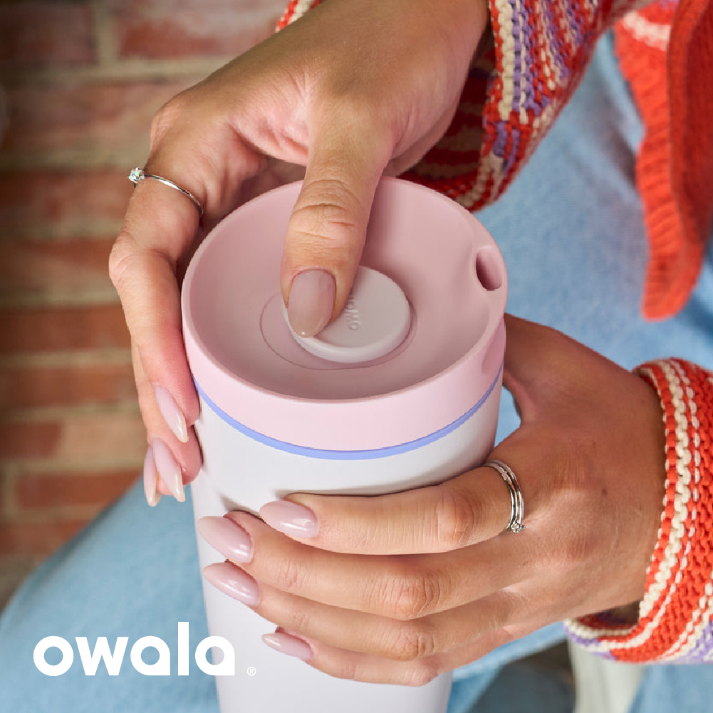 Owala® SmoothSip Slider|不鏽鋼咖啡杯 600ml