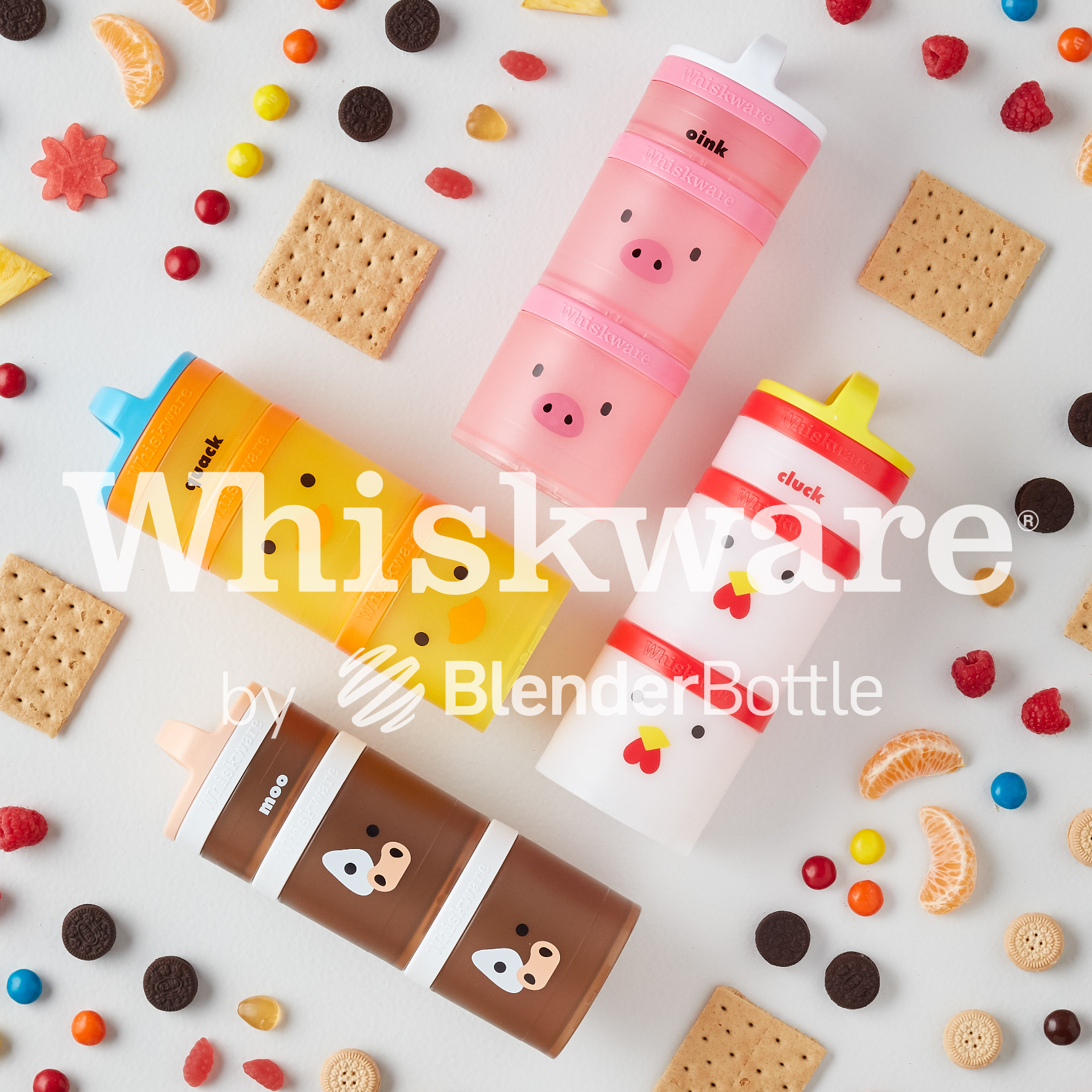 Whiskware®|Snacking Containers|趣味三層零食收納盒|動物系