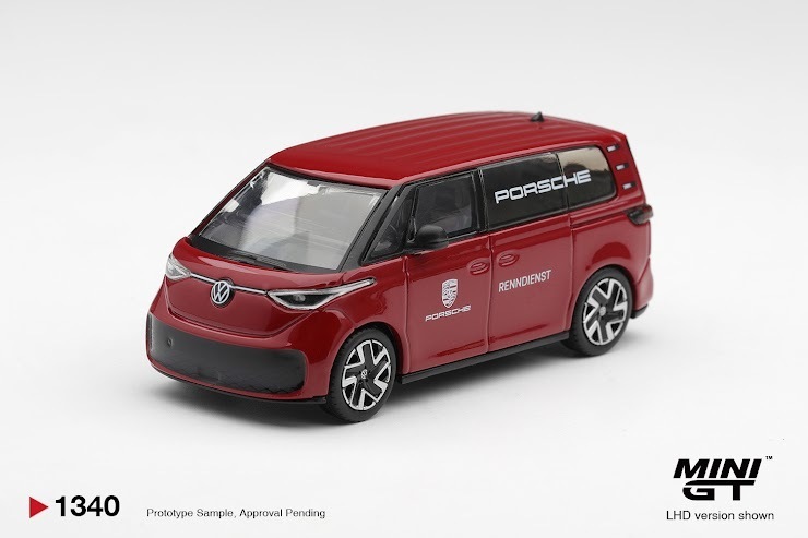 PO-$89 * MINI GT * 1:64 1340 Volkswagen ID.Buzz Porsche Renndienst LHD