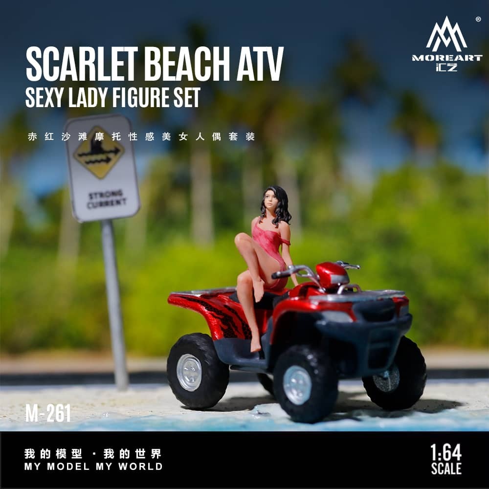 PO-$180 * MOREART * 1:64 FIGURE - SCARLET BEACH ATV SEXY LADY FIGURE SET
