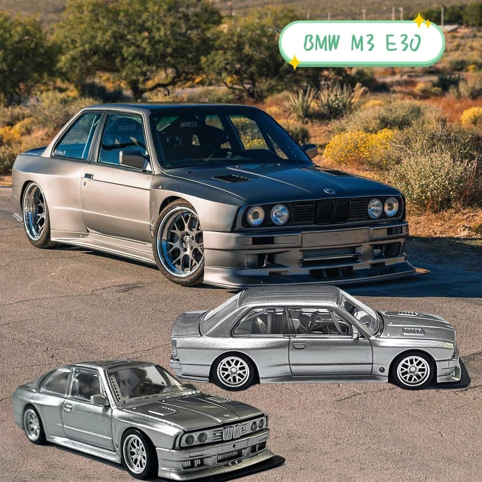 PO-$180 * FEI XIANG * 1:64 BMW M3 E30 GREY