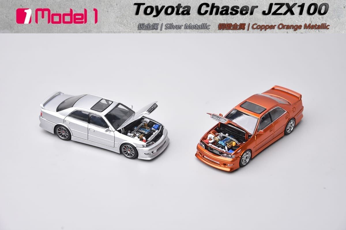PO-$180 * MODEL ONE * 1:64 TOYOTA CHASER MK6 JZX100 METALLIC SILVER