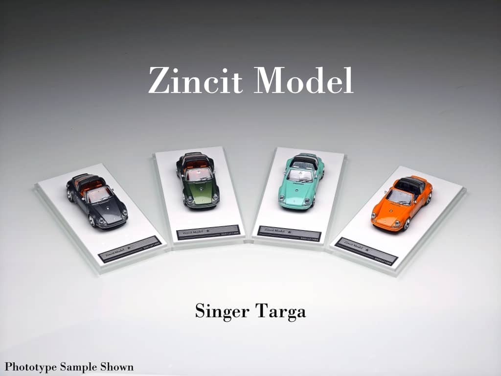 PO-$160 * ZINCIT MODEL * 1:64 SINGER 911 964 TARGA METALLIC GREY