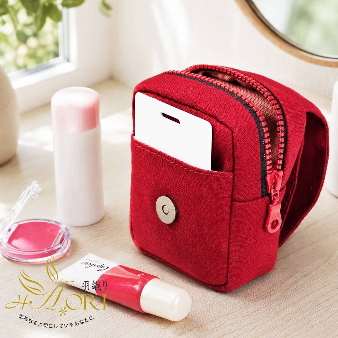 Mini pouch zippered compartment and front flap construction example