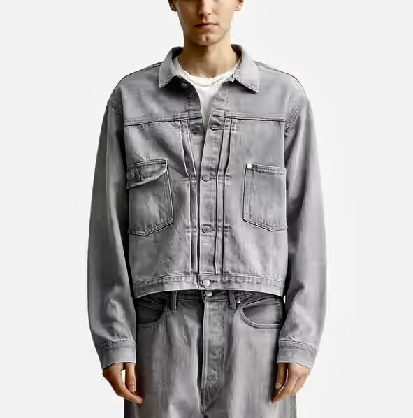 UNLIKELY TIME TRAVEL TRUCKER JACKET GRAY DENIM - PRE ORDER ITEM (預訂中)