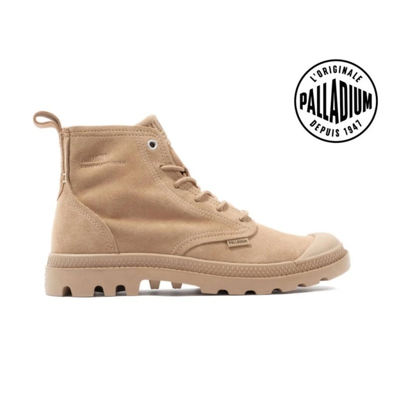 PALLADIUM 休閒鞋 PAMPA HI 卡其棕 麂皮 高筒靴 男女 74379-200