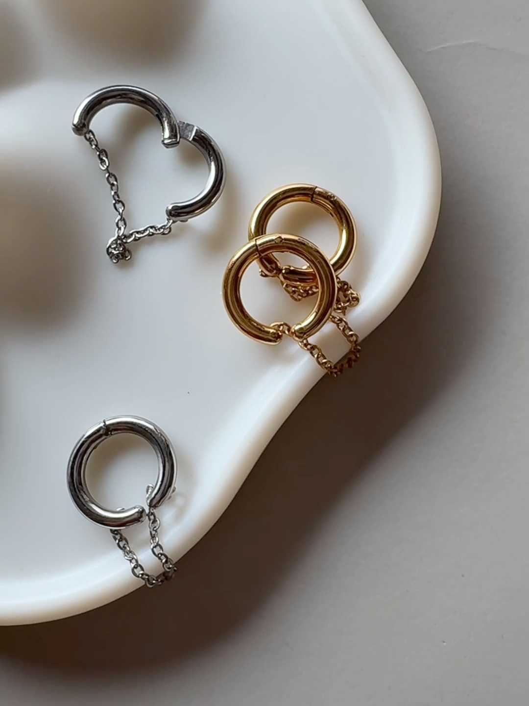 chain layer earring