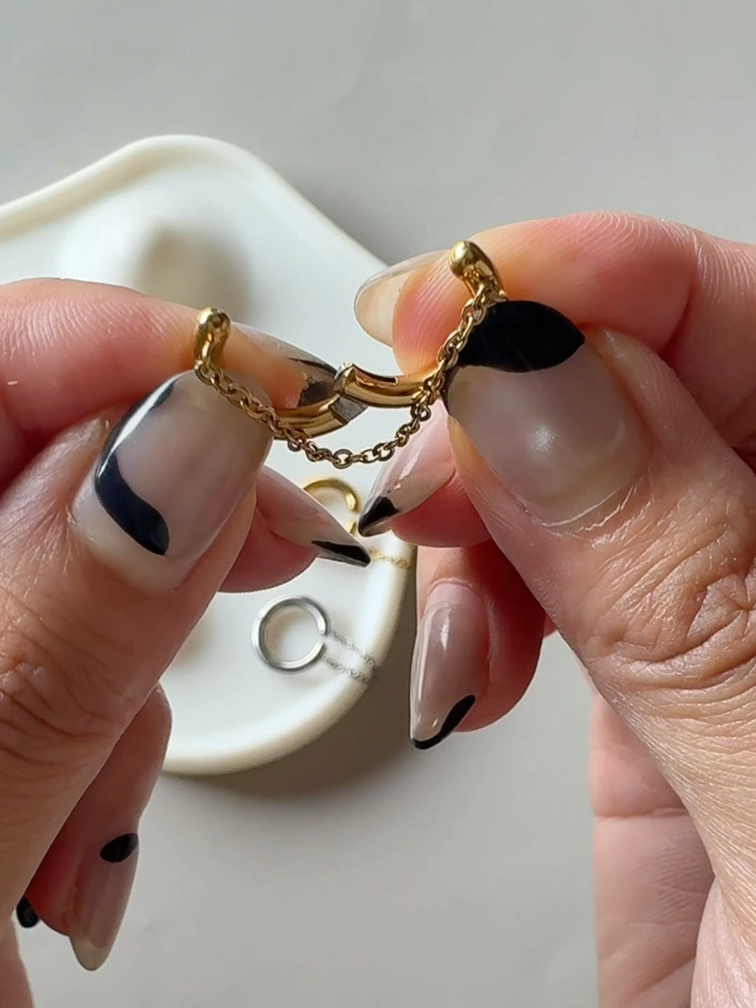 chain layer earring