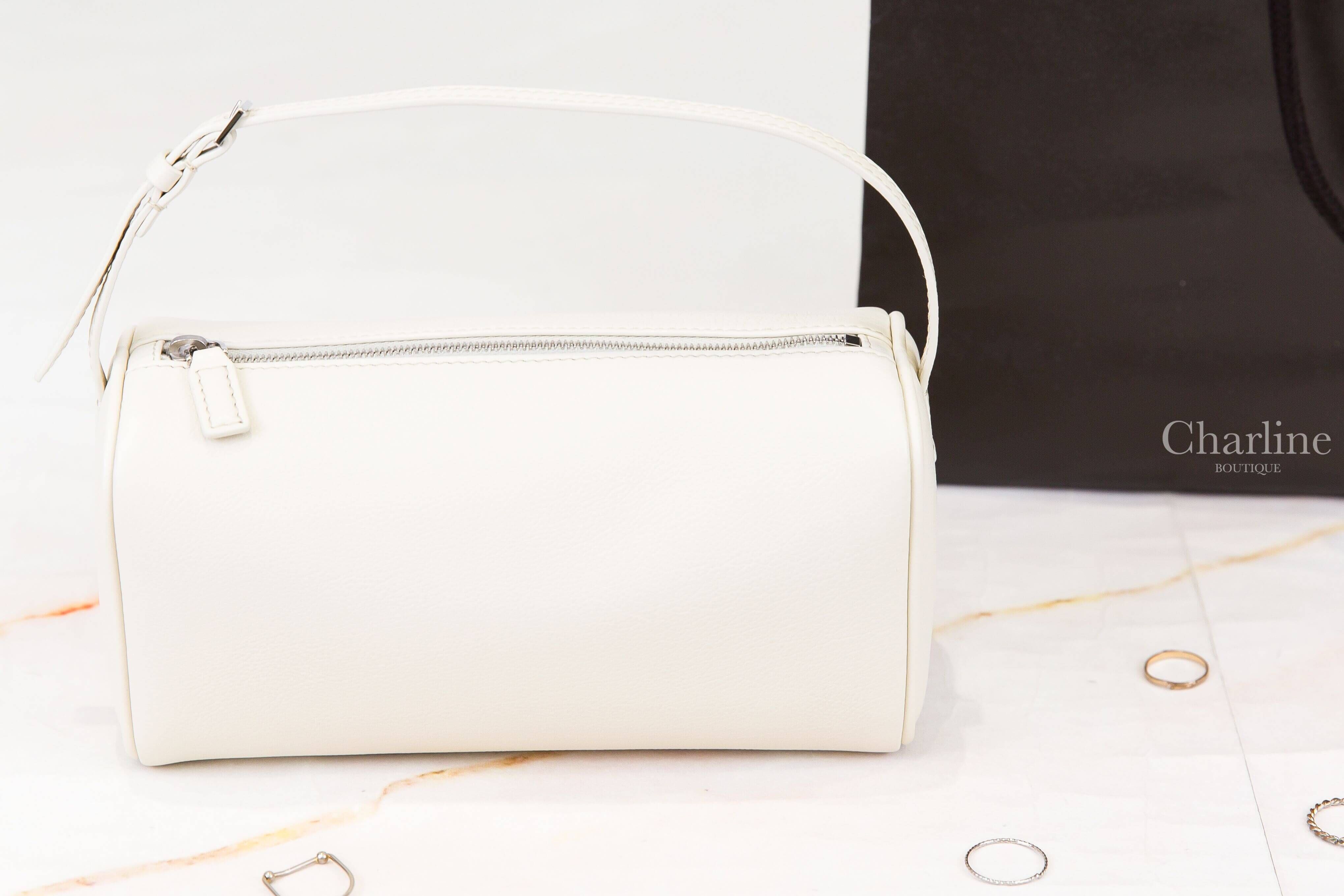 The Row 90's Bag 象牙白小牛皮手提包