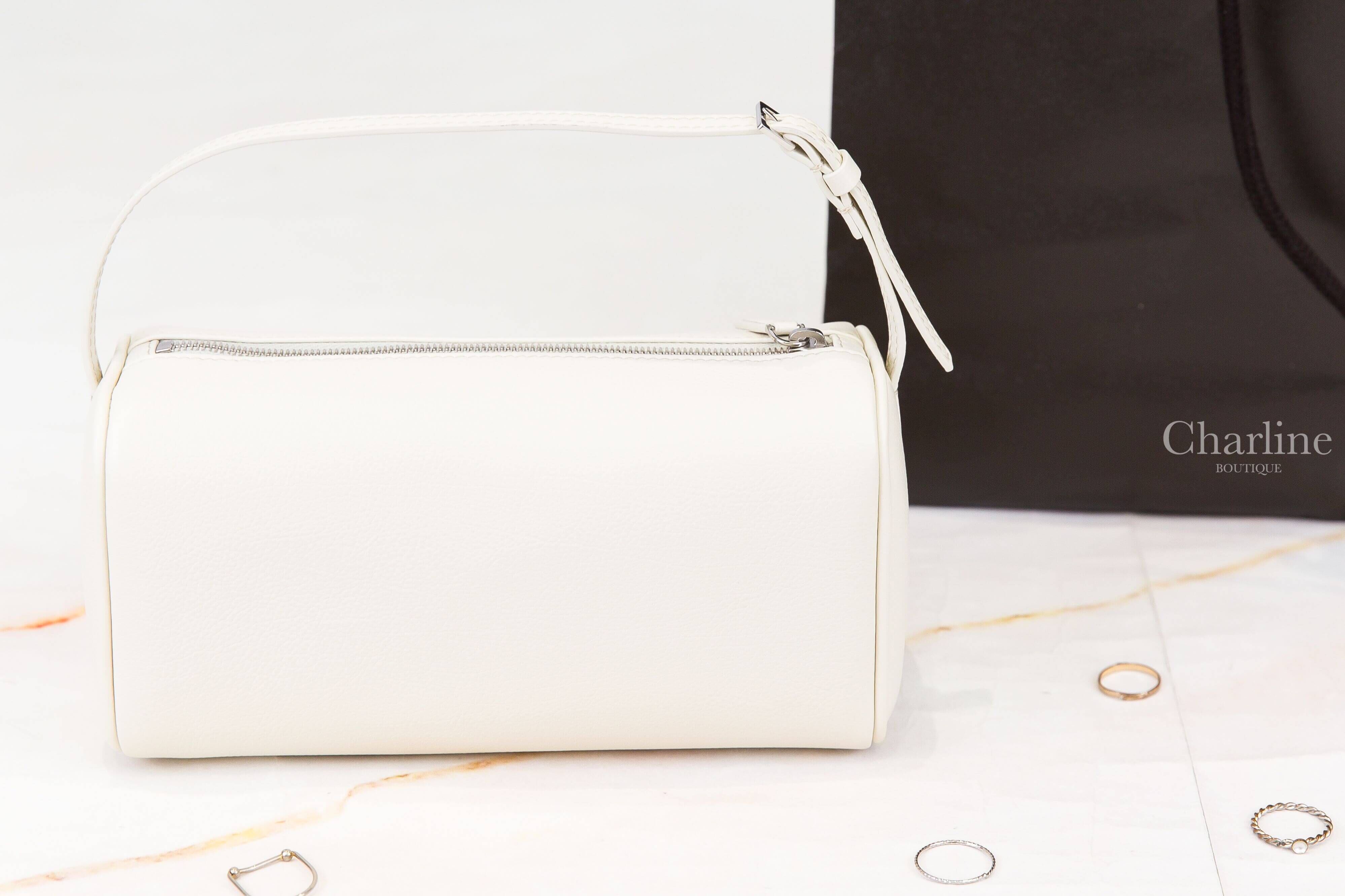 The Row 90's Bag 象牙白小羊皮手提包-Charline Boutique 精品代購