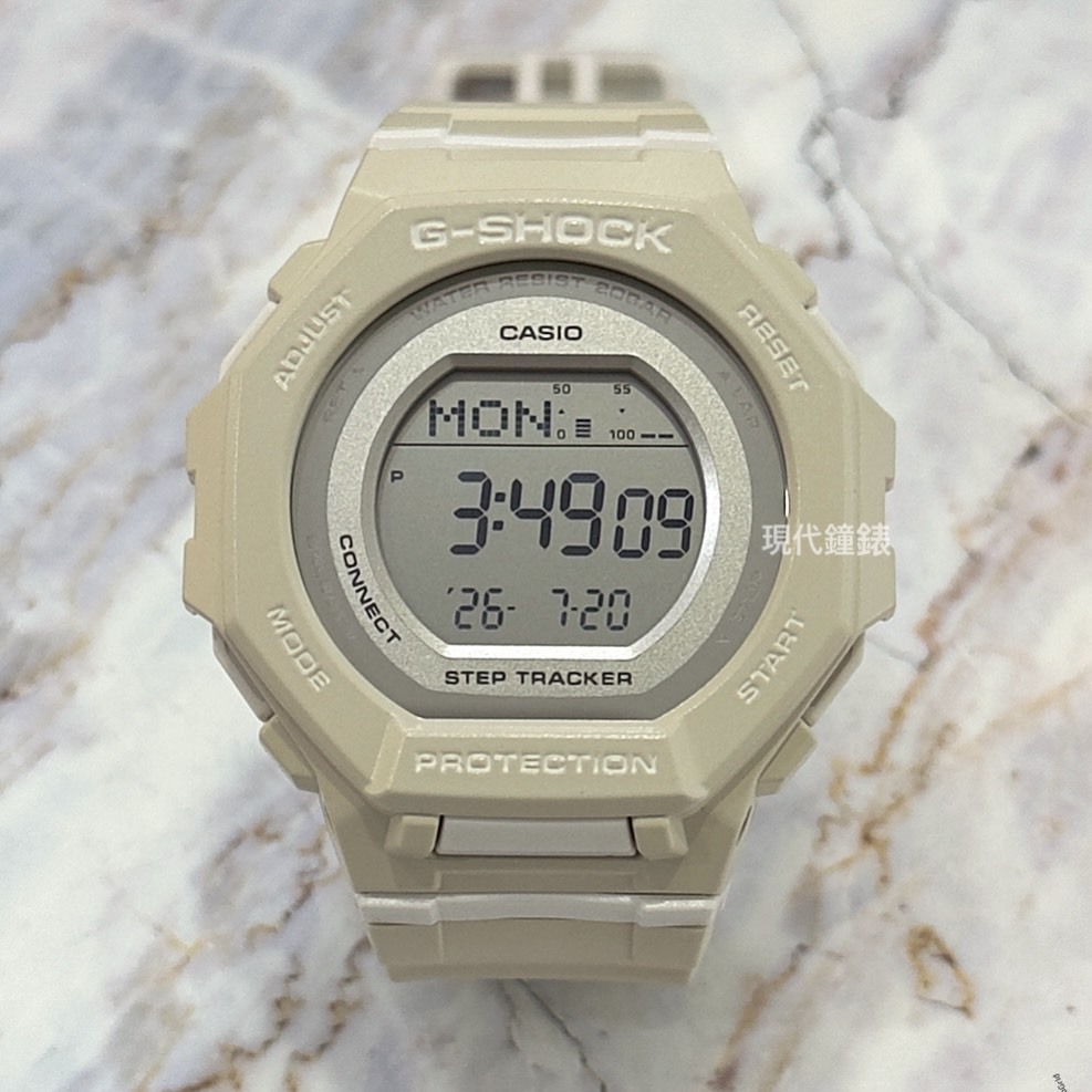 【G-SHOCK】WOMAN計步藍芽電子錶 GMD-B300-7D  43.8mm現代鐘錶