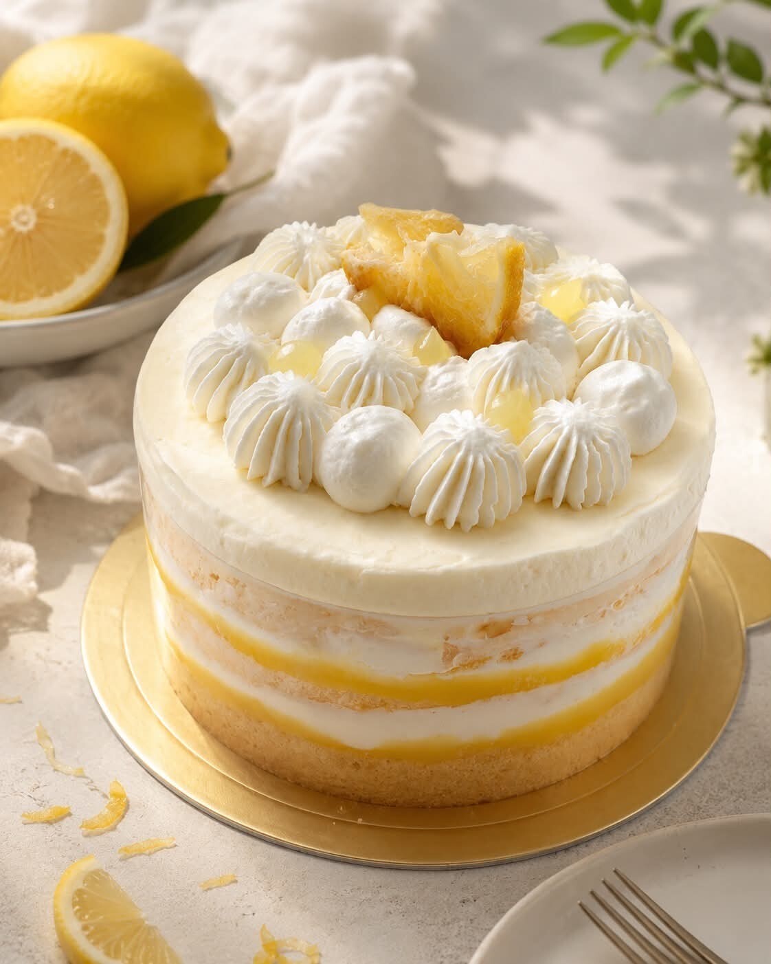Summer Lemon Chiffon Cake
