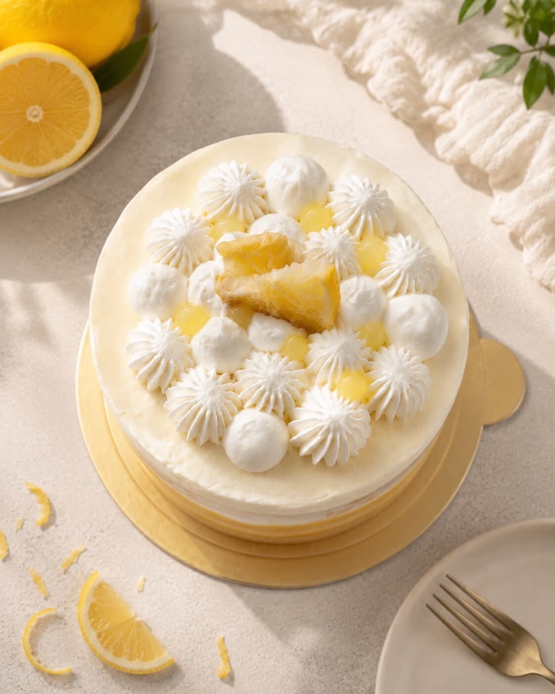 Summer Lemon Chiffon Cake