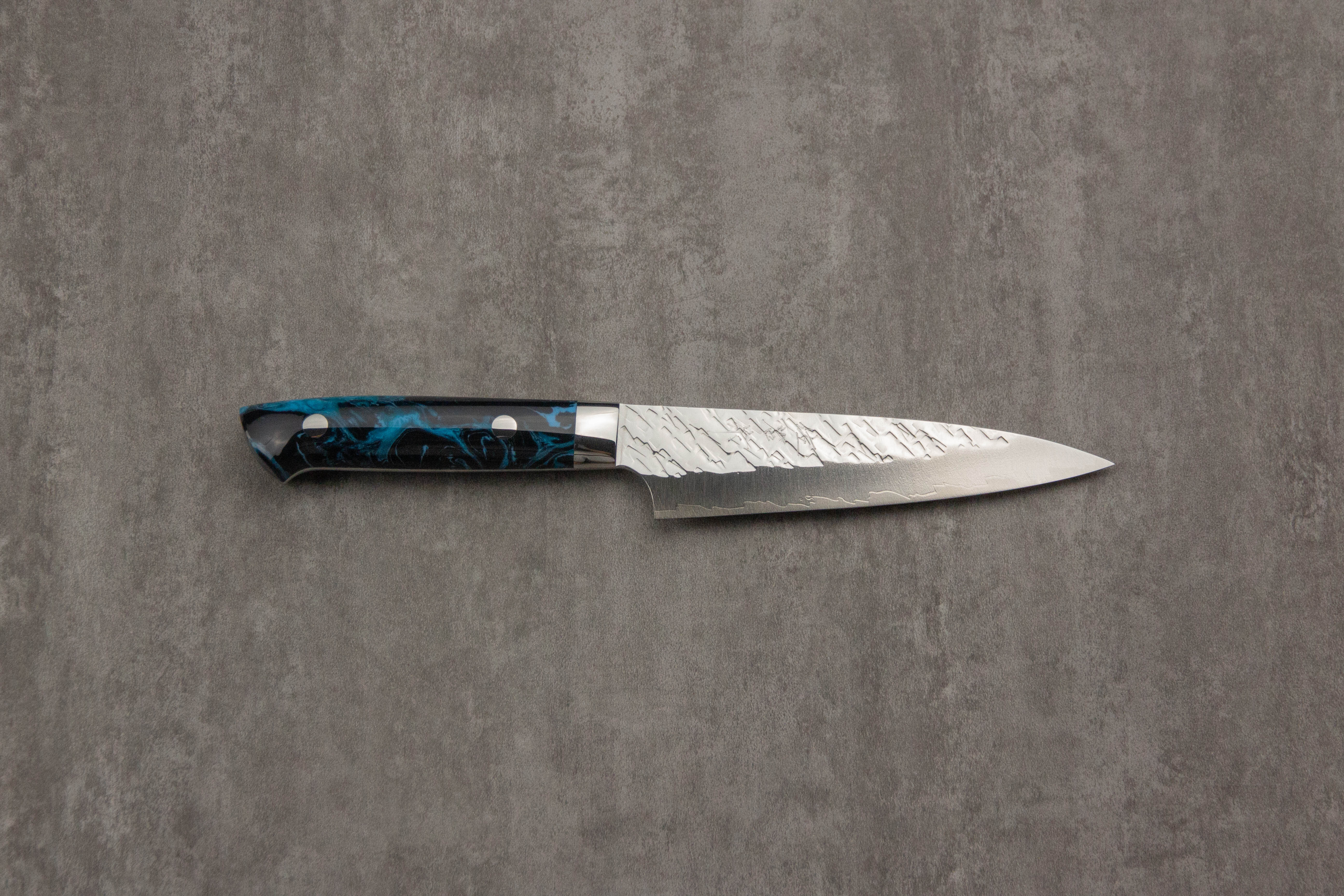 佐治武士 SPG-STRIX 槌目 Petty 130 mm 活動壓克立柄 (藍)