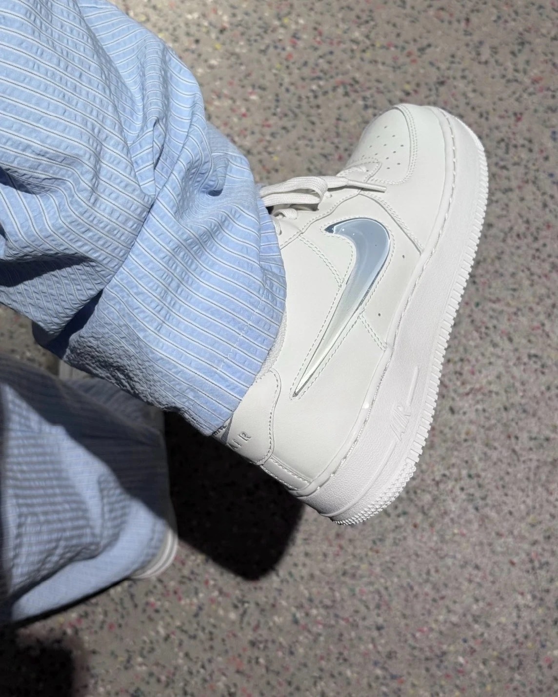 快速出貨< 果凍仙女鞋🪼 >Nike Air Force 1 GS AF1寶寶藍 果凍勾