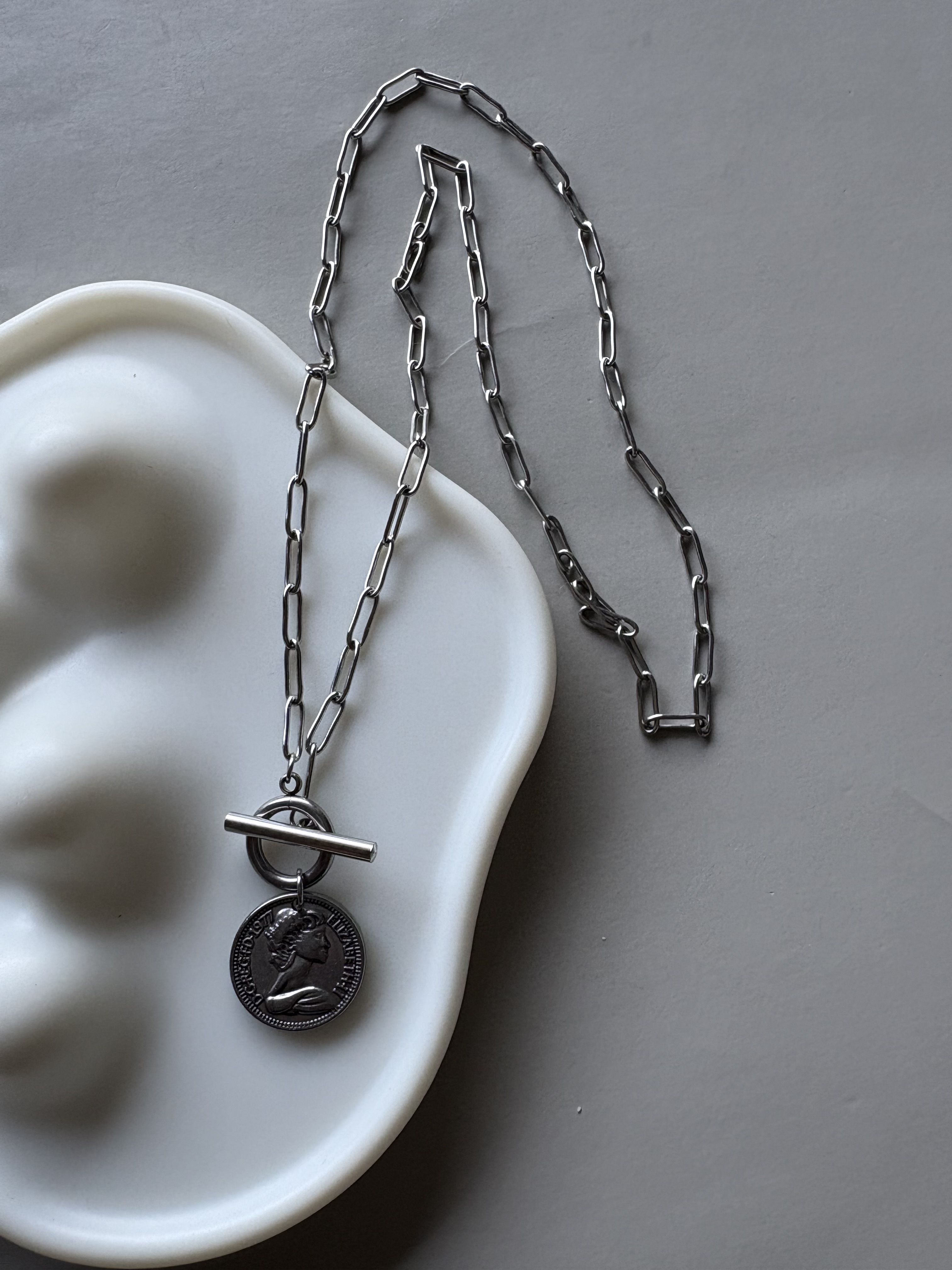 retro coin necklace