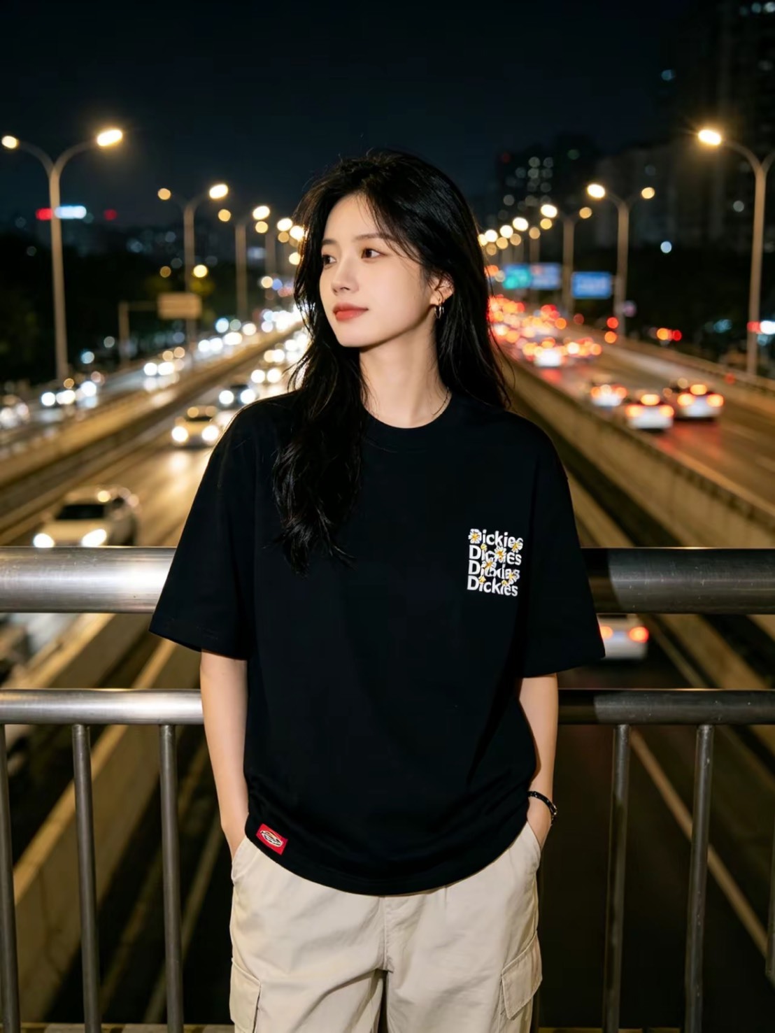 DICKIES 美式復古小雛菊 字母 圓領 短袖 T 女款