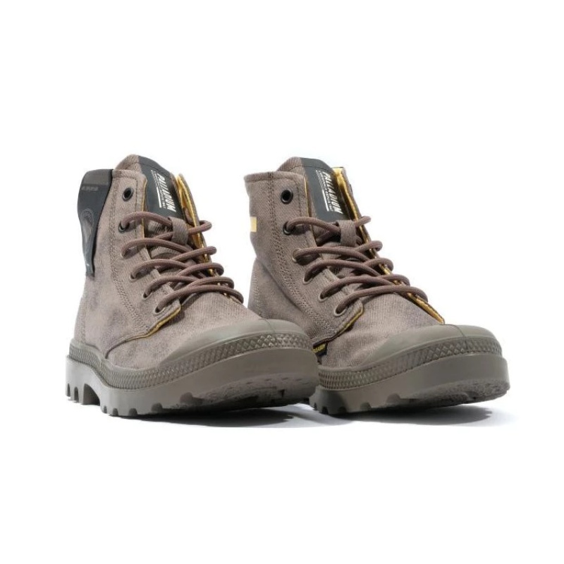 PALLADIUM 休閒鞋 PAMPA SURPLUS 咖啡 仿舊 高筒靴 男女 74389-213