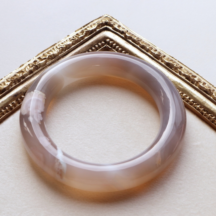 【圈口54－55手鐲】芋泥奶霜胖甜甜圈瑪瑙