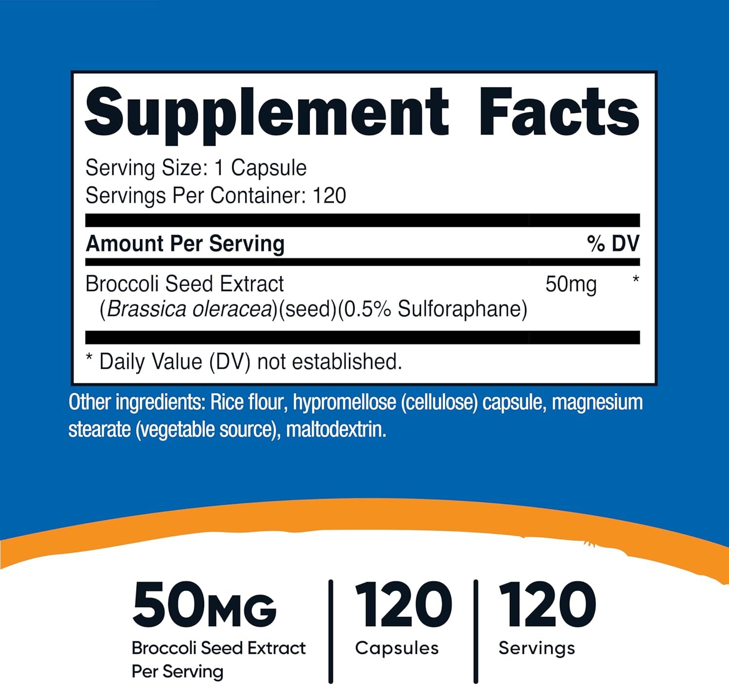 代購 Nutricost, Sulforaphane Glucosinolate , 50 mg, 120 Capsules