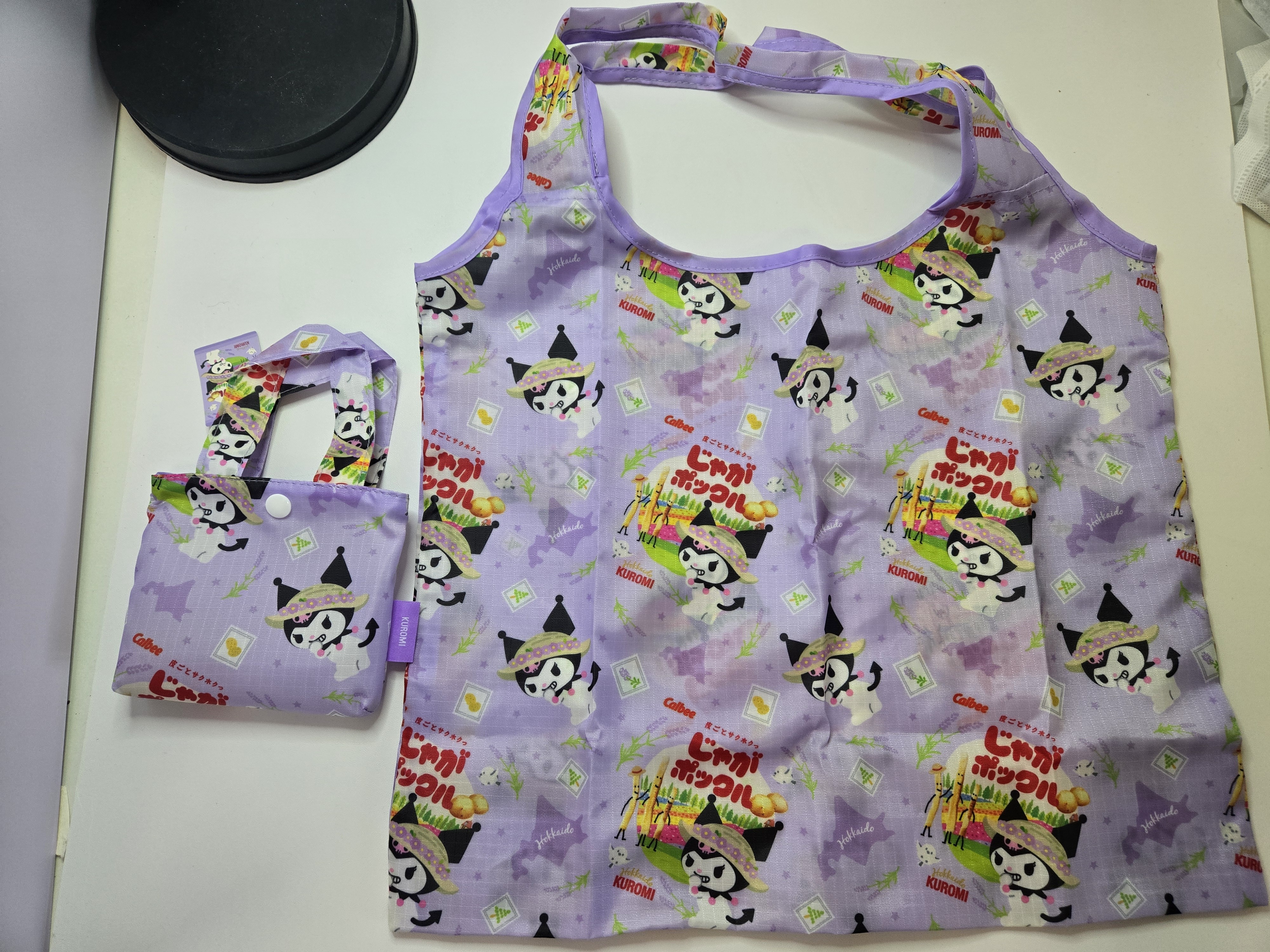 エコバッグL(40x33CM) Sanrio X Calbee X Hokaiido