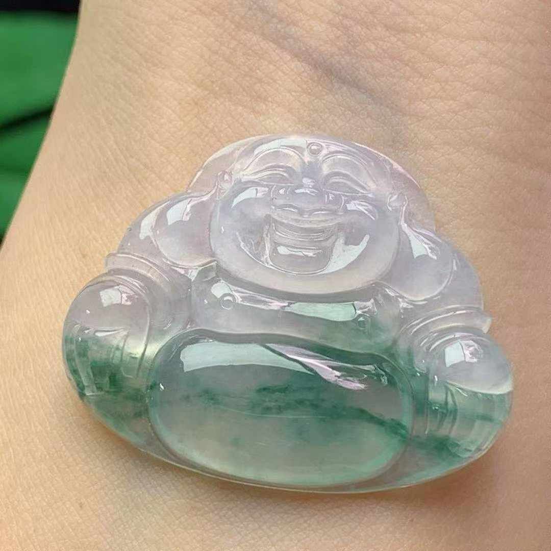 711330 翡翠冰種飄花佛公