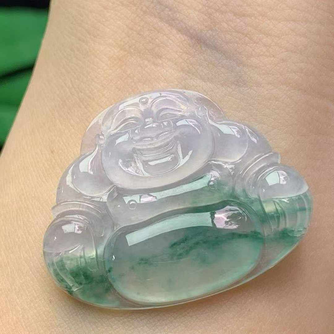 711330 翡翠冰種飄花佛公