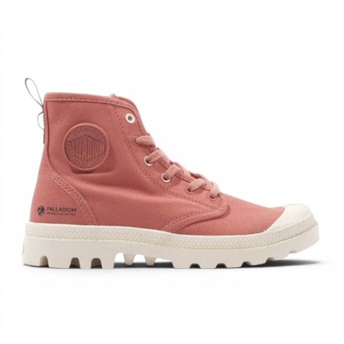 PALLADIUM 休閒鞋 PAMPA HI ZIP ORGANIC 梅紅 拉鍊 帆布軍靴 女 79101-648