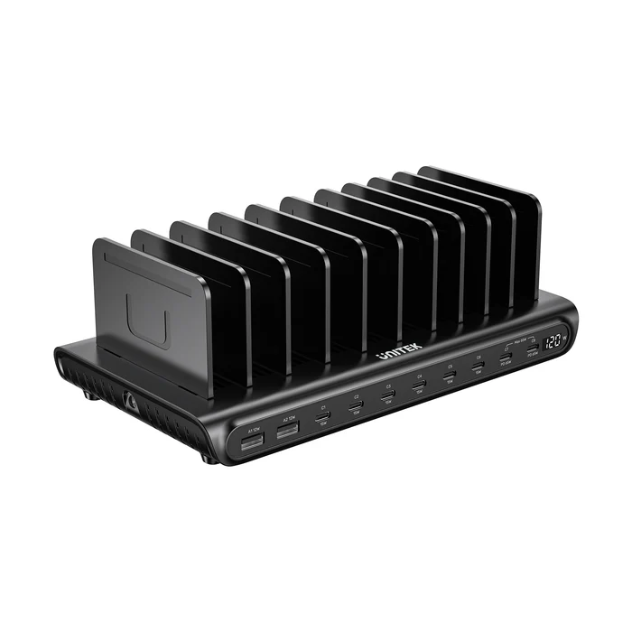 Unitek uCharge 120W 10-Port USB Smart Charging Station P1230EBK01