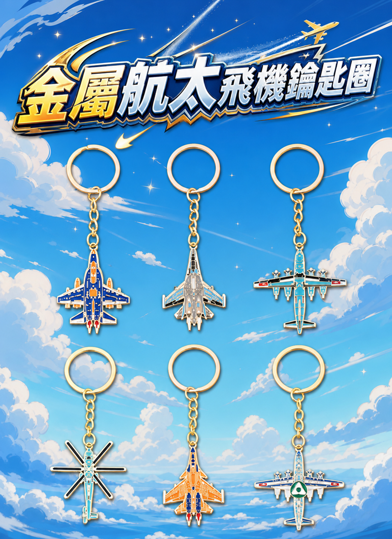 金屬航太飛機鑰匙圈 A5077
