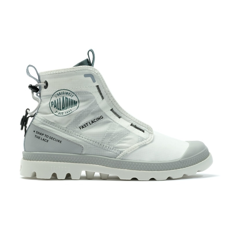 PALLADIUM 休閒鞋 PAMPA TRAVEL LITE RS 白綠 快穿 輕量 尼龍靴 女 79104-116