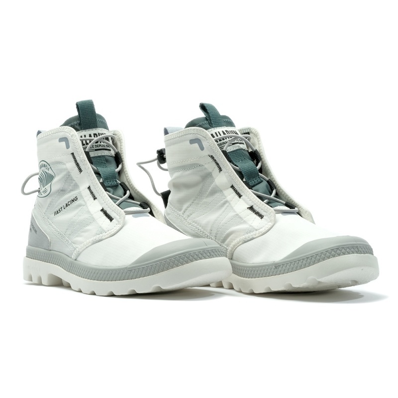 PALLADIUM 休閒鞋 PAMPA TRAVEL LITE RS 白綠 快穿 輕量 尼龍靴 女 79104-116