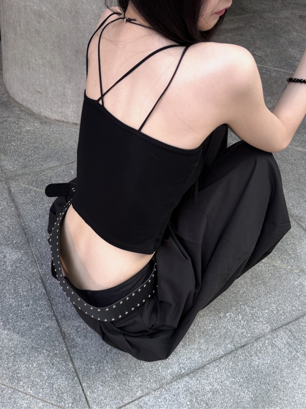A0334-A11 蕾絲滾邊美背小可愛