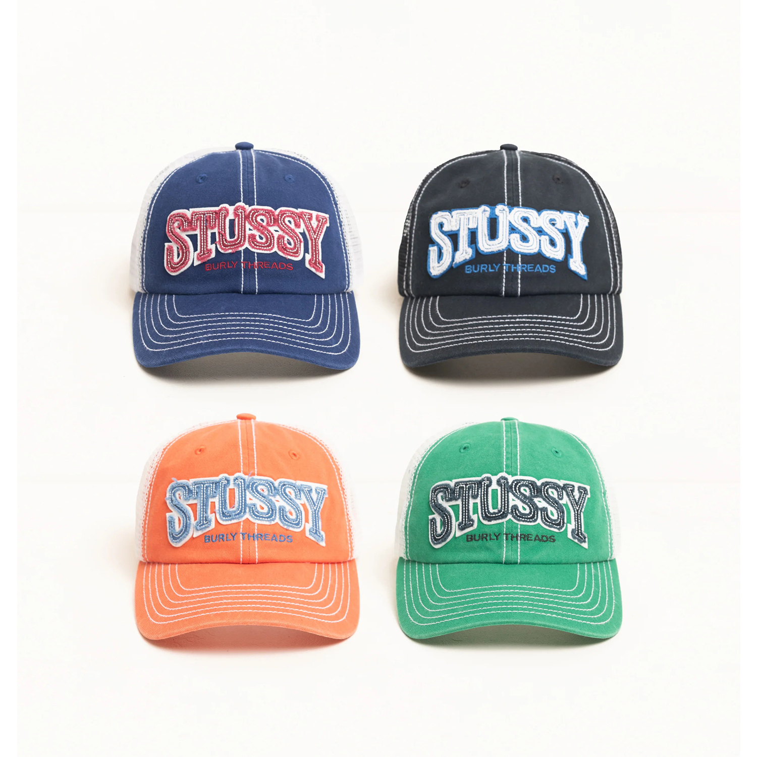 【車庫服飾】STUSSY BURLY THREADS TRUCKER