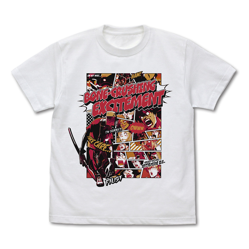 ﾌｧｳｽﾄ｢ｴｷｻｲﾃｨﾝｸﾞ骨折｣Tｼｬﾂ/WHITE COSPA 080326