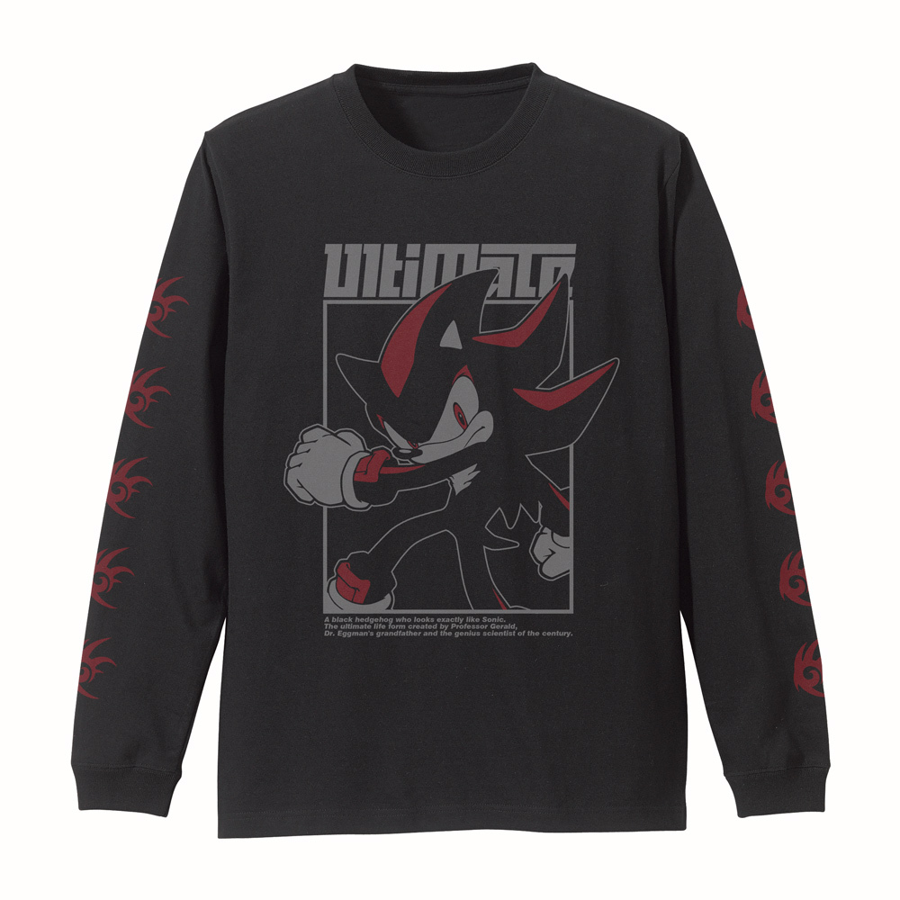 ｼｬﾄﾞｳ･ｻﾞ･ﾍｯｼﾞﾎｯｸﾞ 袖ﾘﾌﾞﾛﾝｸﾞｽﾘｰﾌﾞTｼｬﾂ/BLACK COSPA 080326