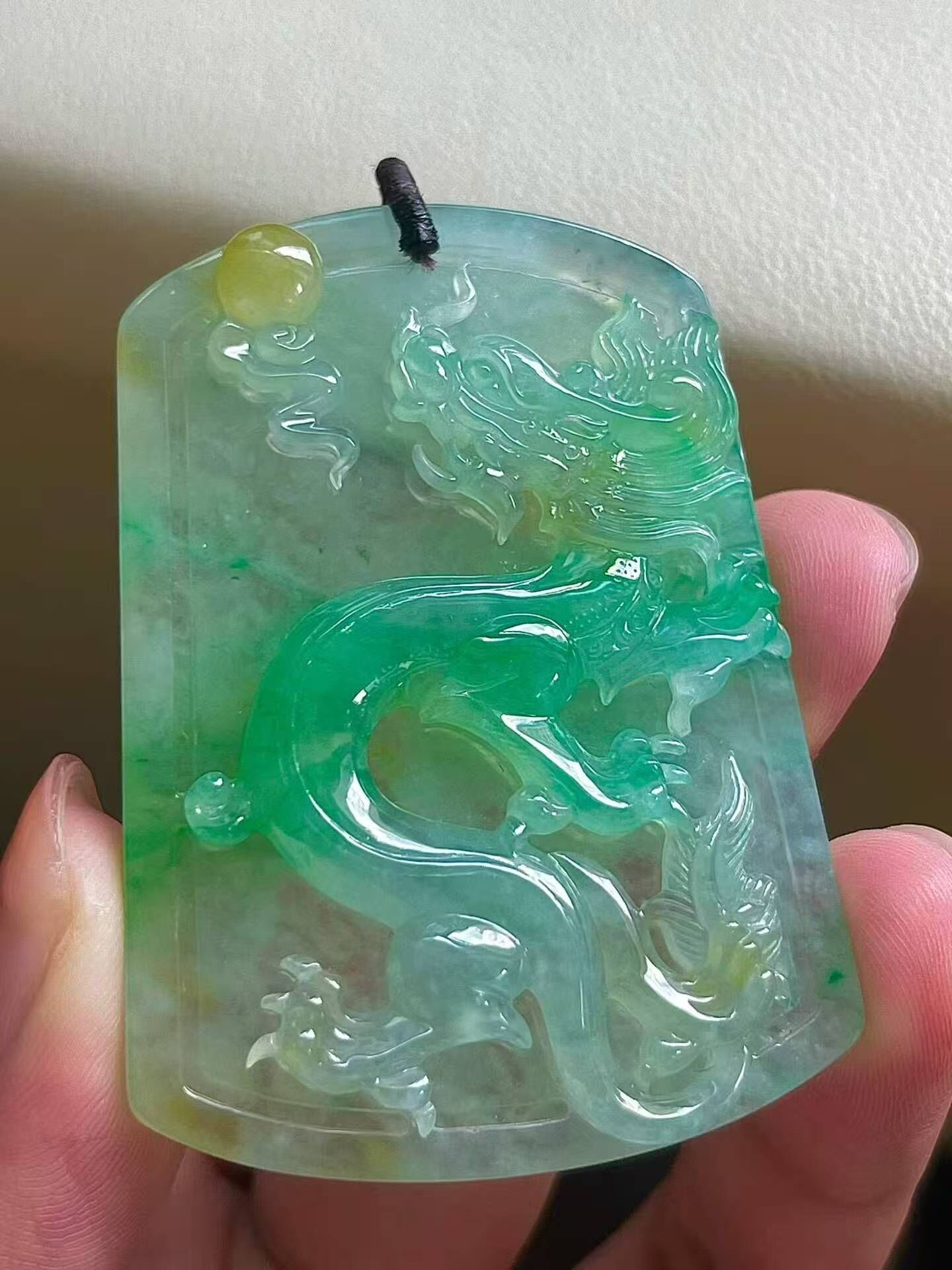 翡翠生肖龍牌,天然翡翠A玉, 緬甸玉, Jade, Jadeite