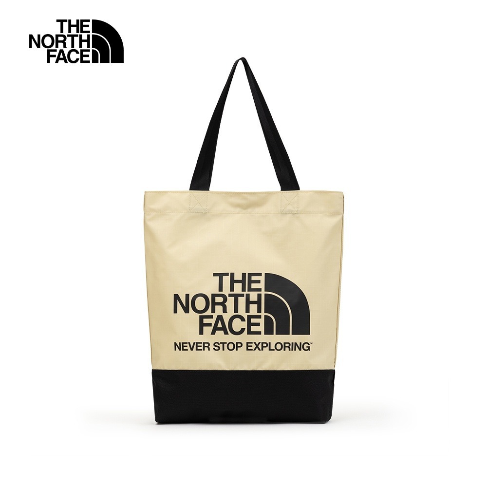 【The North Face】LOGO單肩包｜手提肩背｜米黑-NF0A7QU64D5