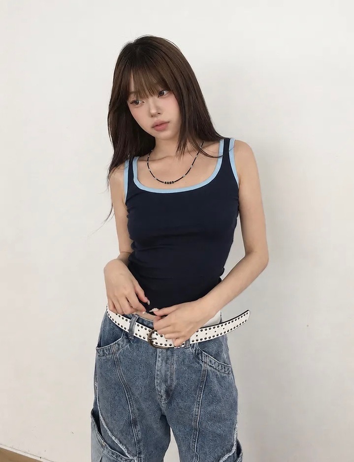 【限時買一送一優惠！優惠價預訂】韓國拼色背心（5色）