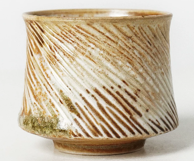 0721JZ02-JINGDEZHEN-CER-主人杯063 純手工跳刀紋理陶瓷 龍鱗杯90ml（A2）