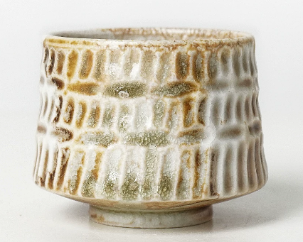 0721JZ05-JINGDEZHEN-CER-主人杯068 純手工跳刀紋理陶瓷 龍鱗杯70ml（A5）