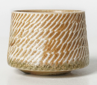 0721JZ06-JINGDEZHEN-CER-主人杯069 純手工跳刀紋理陶瓷 龍鱗杯90ml（A6）