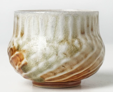 0721JZ11-JINGDEZHEN-CER-主人杯902 純手工跳刀紋理陶瓷 龍鱗杯100ml（A11）
