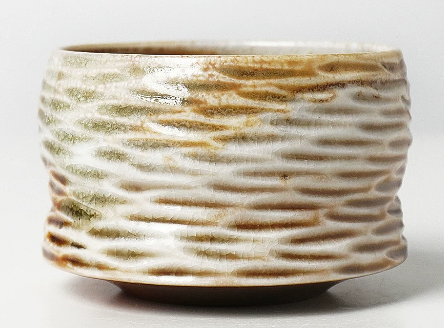 0721JZ12-JINGDEZHEN-CER-主人杯908 純手工跳刀紋理陶瓷 龍鱗杯70ml（A12）