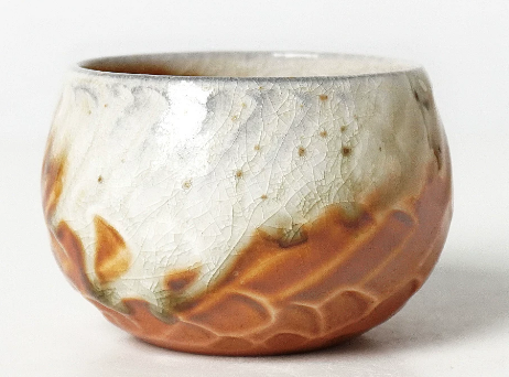 0721JZ16-JINGDEZHEN-CER-主人杯912 純手工跳刀紋理陶瓷 龍鱗杯90ml（A16）