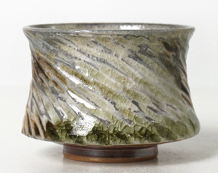 0721JZ21-JINGDEZHEN-CER-主人杯882 純手工跳刀紋理陶瓷 絞胎泥60ml（A21）